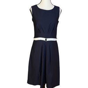 Sara Campbell Navy Blue Sleeveless Dress Women’s Size 4 Nautical Spring Easter